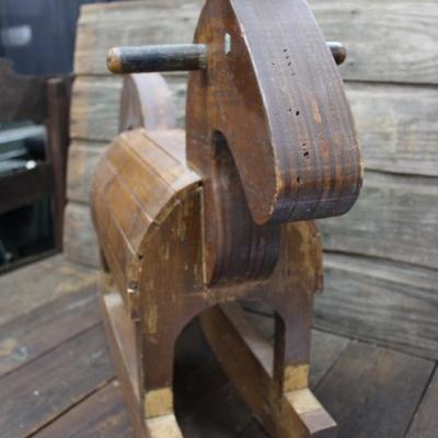 Vintage Wood Rocking Horse