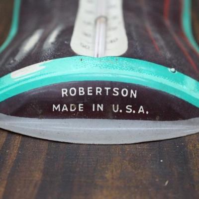 Vintage Robertson USA Metal Coca Cola Thermometer