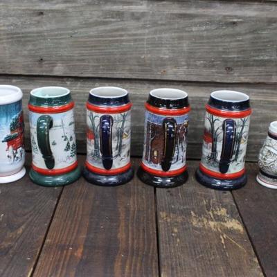 Budweiser & Avon Beer Steins