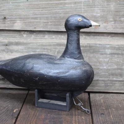 Hand Carved Duck Decoy 12"