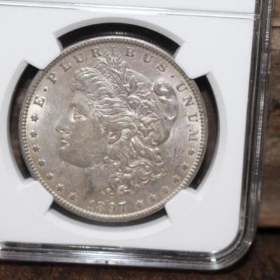 1897-O AU55 Morgan Dollar