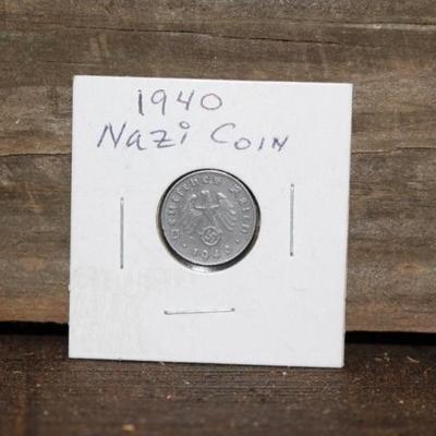 1940 Nazi 1 Reichspfennig Coin
