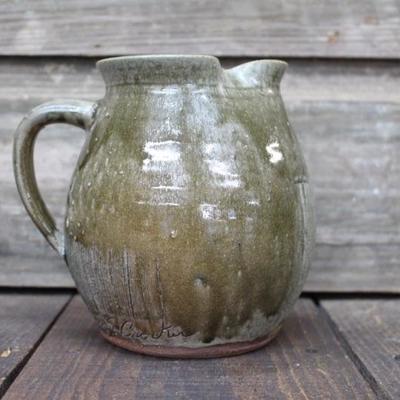 Crocker Wagon Scene Pitcher