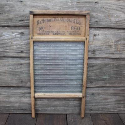 Antique glass washboard
