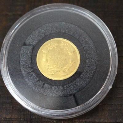 1856 AU $1 Gold Liberty Dollar