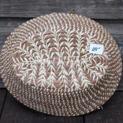 Oval Shaped Pine Needle Basket