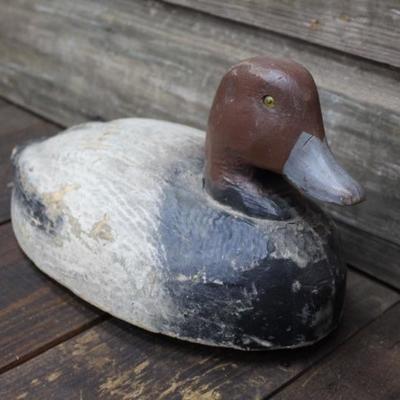 Hand Carved Duck Decoy w/ Weight Hook