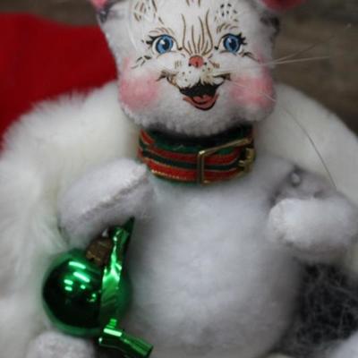 3 Annalee Dolls Small, Cat, Mouse, & Santa