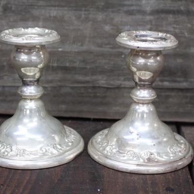 Pair of Alvin Sterling Candle Holders