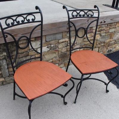 Iron table and chairs