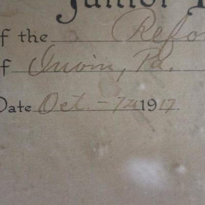 1917 Promotion Certificate