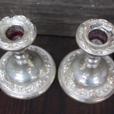 Pair of Alvin Sterling Candle Holders