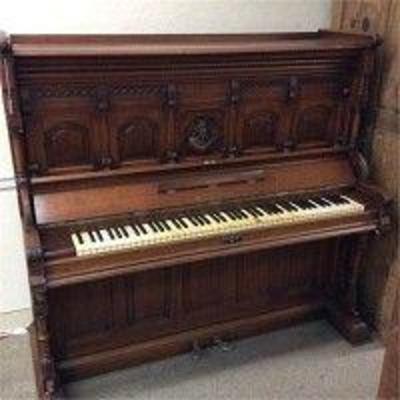 Antique M.F. Rachals Upright Piano