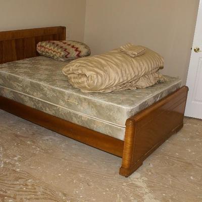 C.1930's Waterfall Drop Bedroom Set. Full Size Bed Clean Mattress Sold Separtely 