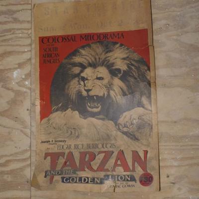 Original From the STAR THEATER in Detroit, Michigan dated Oct, 2, & 3 1927 COLOSSAL MELODRAMA of THE SOUTH AFRICN JUNGLES 