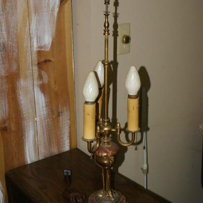 C.1930's 3 Bulb Table Lamp