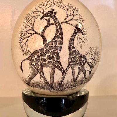 Engraved Ostritch Egg