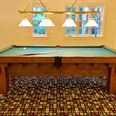 Antique Brunswick Pool Table, Restored