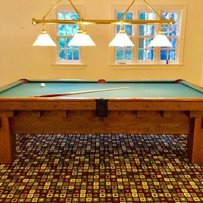 Antique Brunswick Pool Table, Restored
