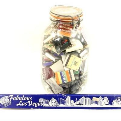 Matchbook Collection in a Large Jar