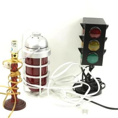 Lot of 3 Lights or Lamps - Plastic