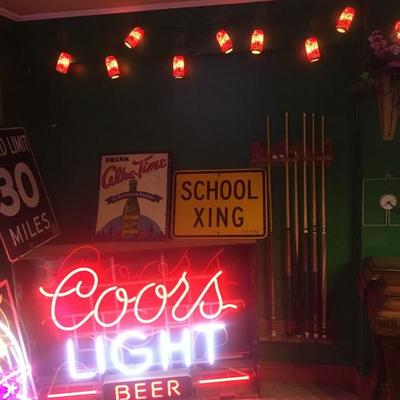 Large Vintage Coors Light Neon Sign