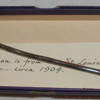Absolute Treasure, note reads St Louis Expedtion, should be Exposition but that is what makes this Sterling Silver spoon a Treasure.