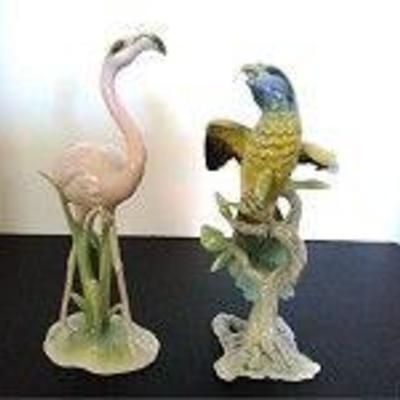 Kaiser Bisque Porcelain Painted Birds