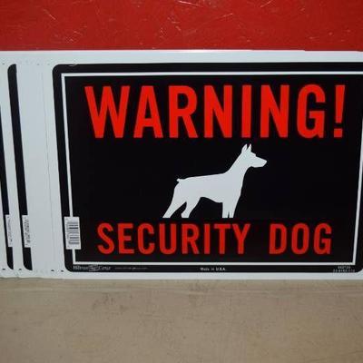 18 Metal Warning Security Dog Signs