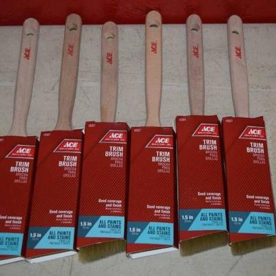 6 Ace Trim Brush Paint Brushes