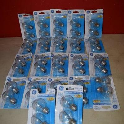 22 Packages of 2 GE Crystal Clear Bulbs