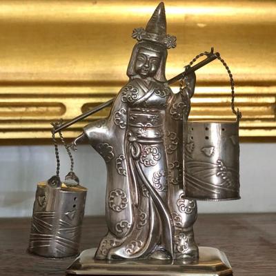 Sterling silver Asian water carrier