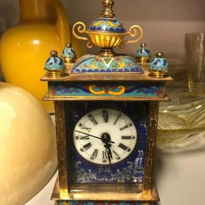 Cloisonne clock