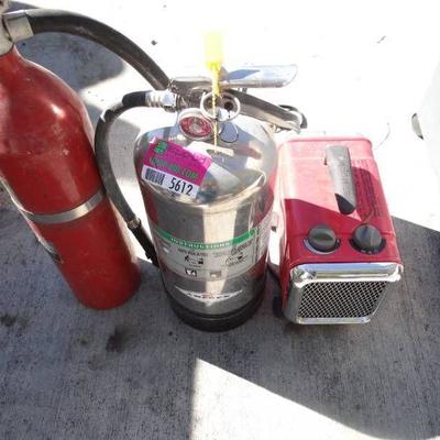 (3) Fire Extinguisher and Honeywell Heater