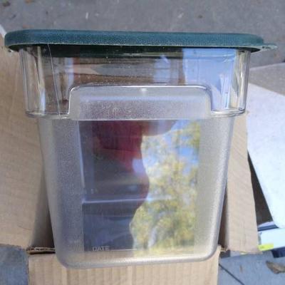 6 Clear 4 Qt. Storage Containers W Lids