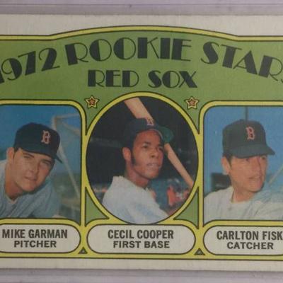 Excellent 1972 Topps Carlton Fisk Boston Red Sox B ...