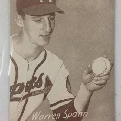 1947-66 Exhibits Warren Spahn Milwaukee Braves Ori ...