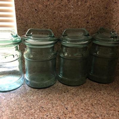 Cool green jars 