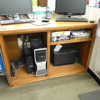 Wooden Desk with Storage