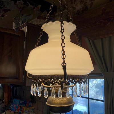 Vintage lamps throughout 