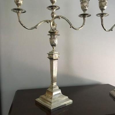 Sterling Silver Candelabras  Approx 15 lbs each  25