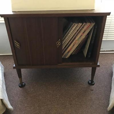 MCM record cabinet ,  lot's of records 