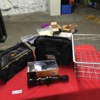 Stapler, Scope, Bags and Basket