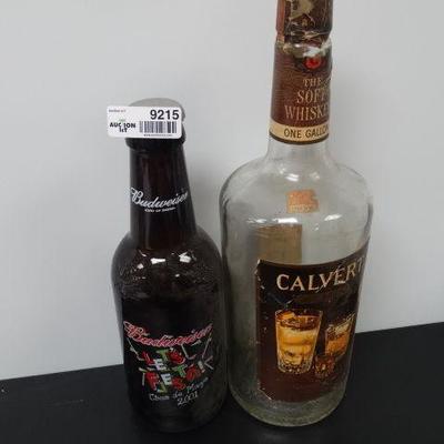 2 large alcohol bottles