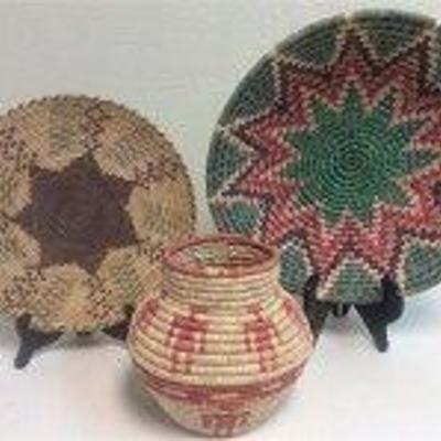 Native American Style Woven Baskets