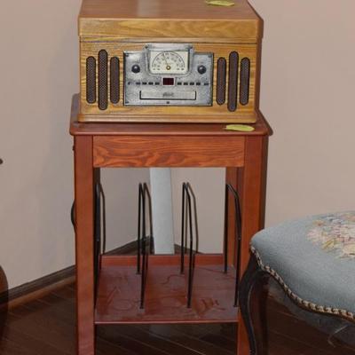 Vintage Radio & Record Rack