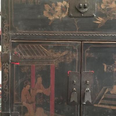 Antique Chinese Painted Chest 