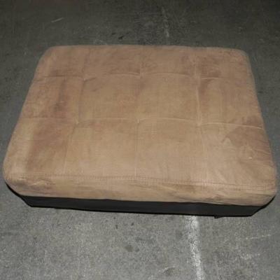 Microfiber and leather Ottoman