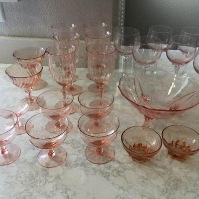 Pretty in Pink Vintage Glass