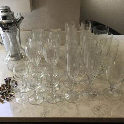 Set of Wine Glasses and Decanter